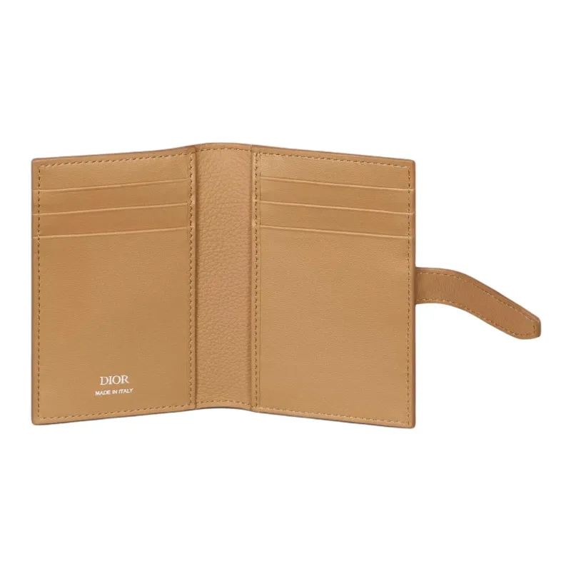 DIOR Cow Leather Wallet Unisex Brown-3