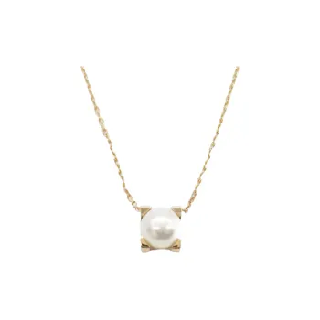 Cartier 2010s 18K Rose Gold C De Cartier Pearl Pendant Necklace