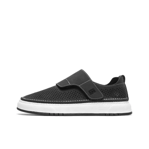 Mulinsen Slip Resistant Low Top Skateboard Shoes Men's Black