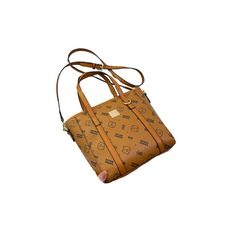 TOUTSEUL YOLO PU Basket Bag, Shoulder Bag, Handbag Women's Ecru Brown Pink Black-15