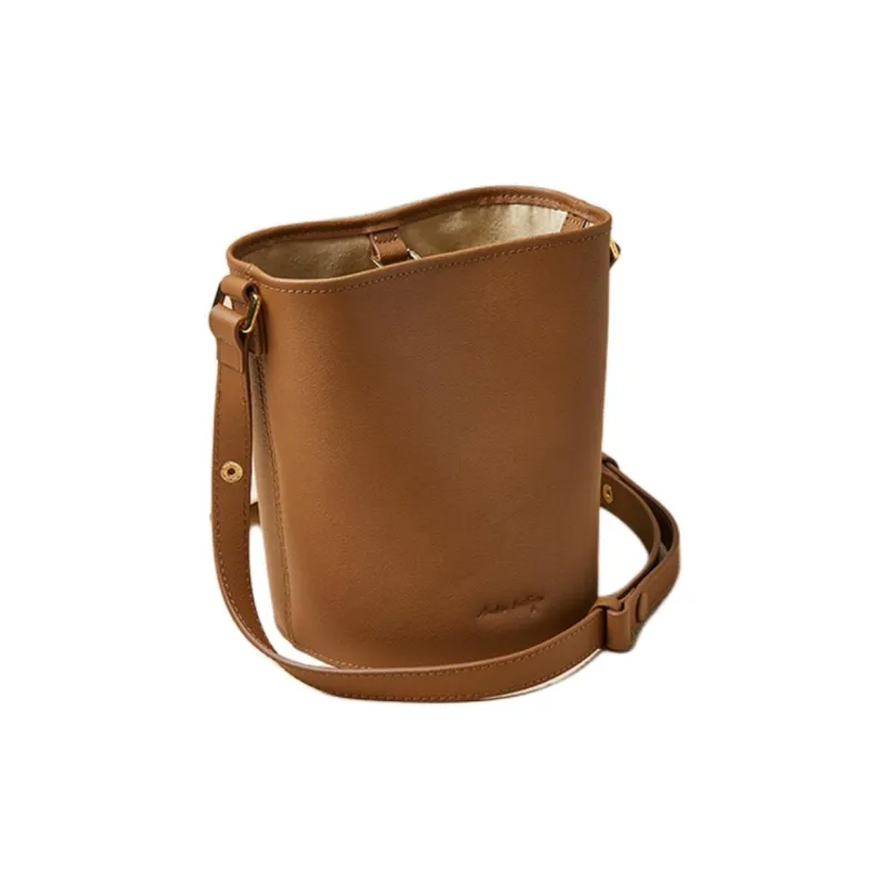 BEMIX PETS Cow Leather Crossbody Bag Women's Camel Brown-1