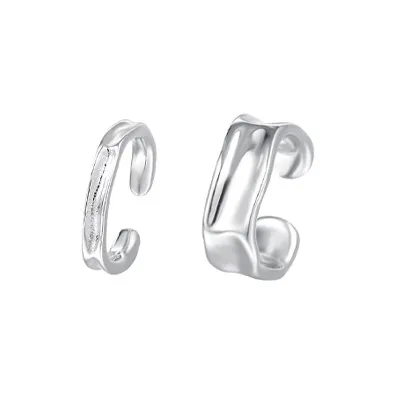 NVBBK S925 Silver Clip On Earrings Women's-4