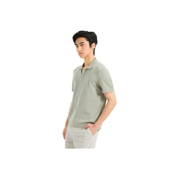 LESS IS MORE Polo Shirt Men's Gray Green