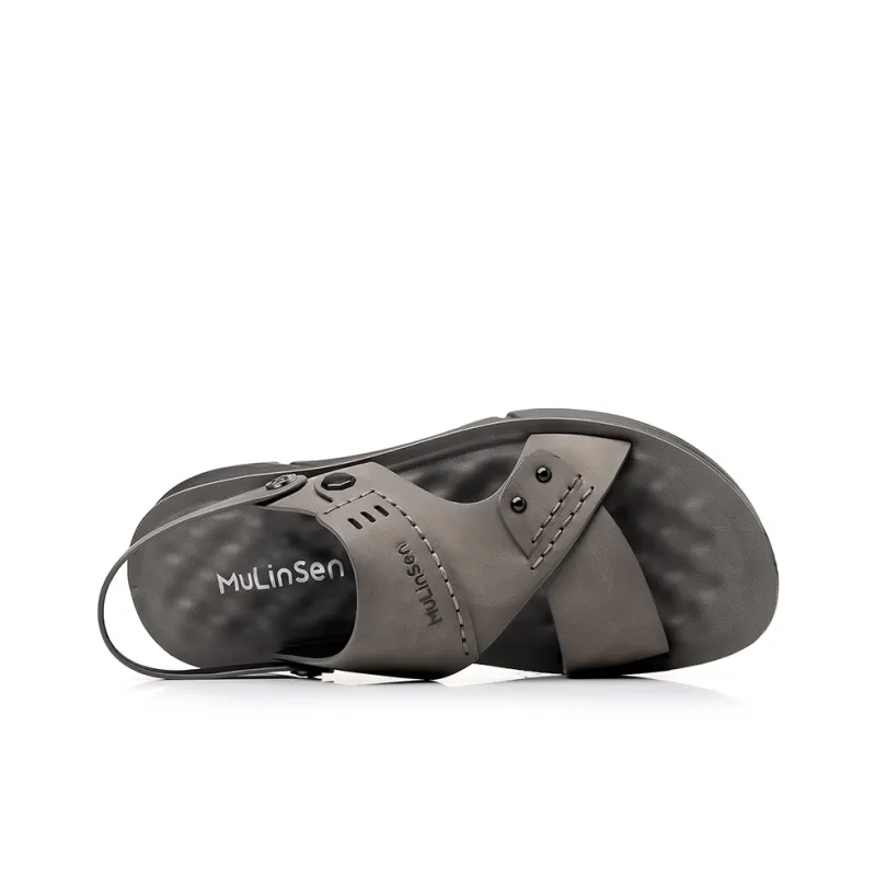 Mulinsen Beach Sandals Men Gray/Khaki-1