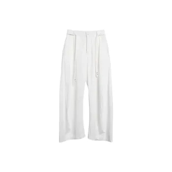 RAYSHOW Casual Pants Men White