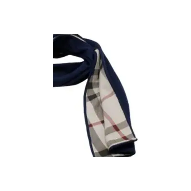 Burberry Tartan Patterned Ribbed Scarf-1