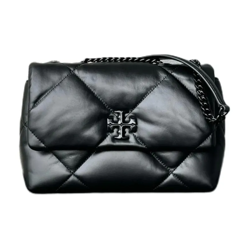 TORY BURCH Kira Cow Leather Crossbody Bag, Shoulder Bag Trumpets Women's Black-0