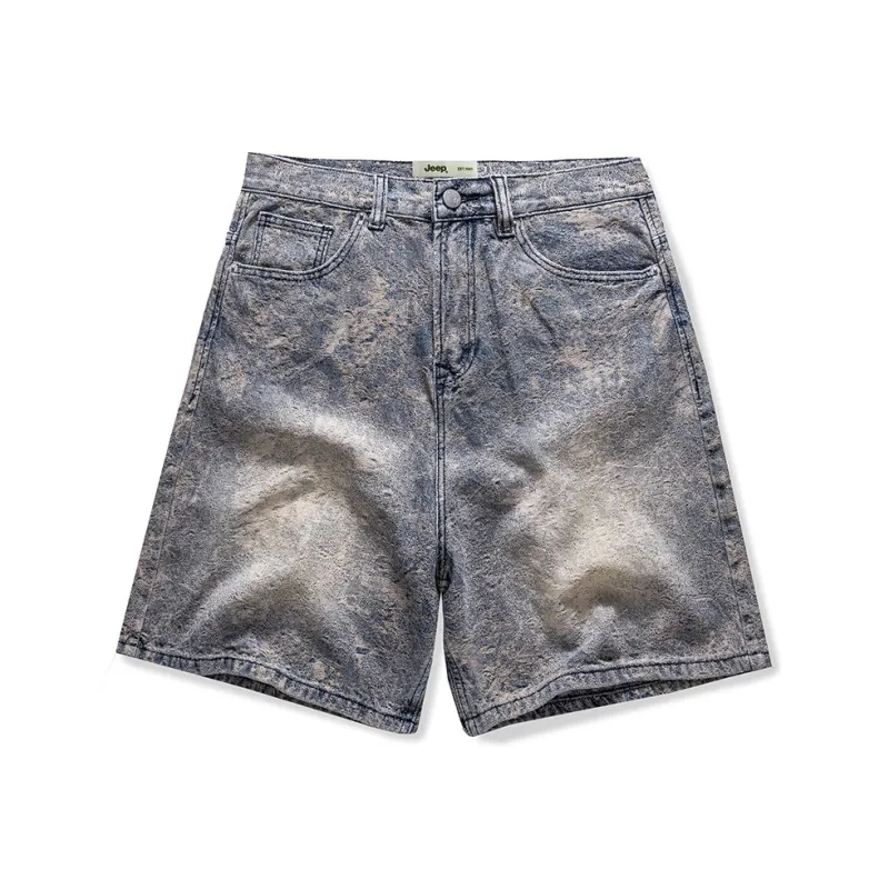 Jeep Leisure Collection Denim Shorts Unisex Blue-0