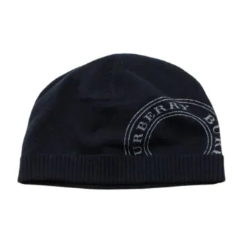 Burberry Logo Printed Ribbed Beanie