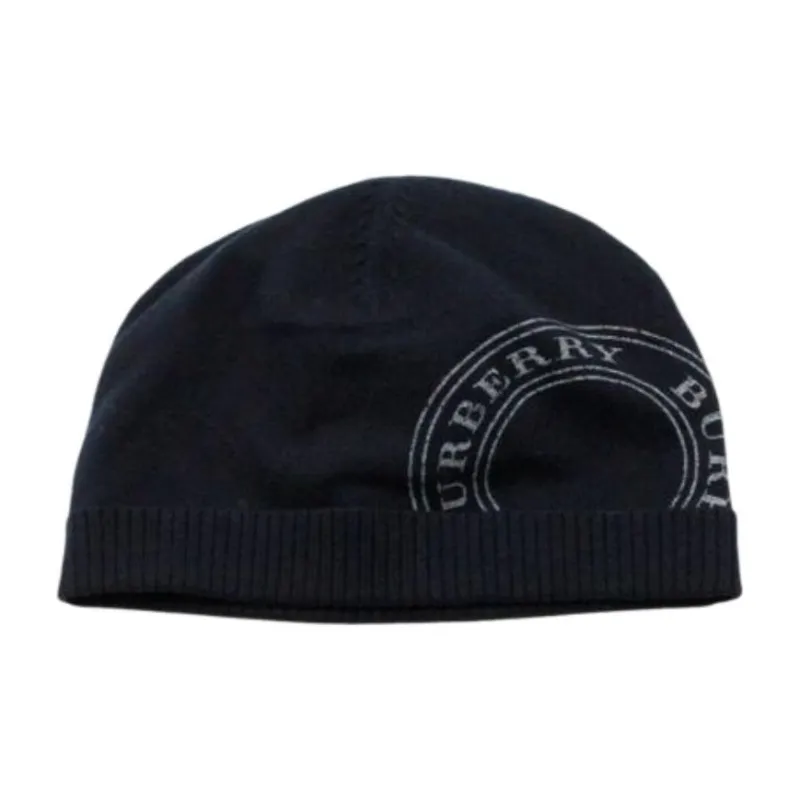 Burberry Logo Printed Ribbed Beanie-0