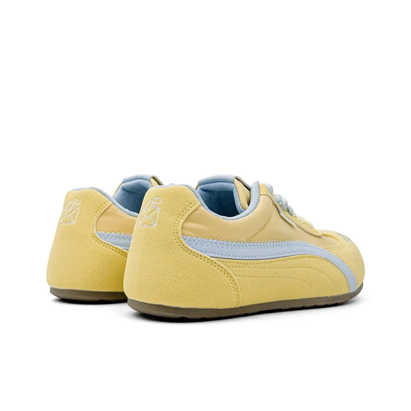 Mengsai Abrasion Resistant Slip Resistant Low Top Casual Shoes Women's Yellow Blue-5