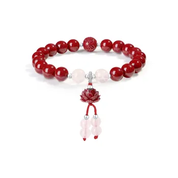 CMFY Reconstructed Cinnabar Jade Bracelets Unisex