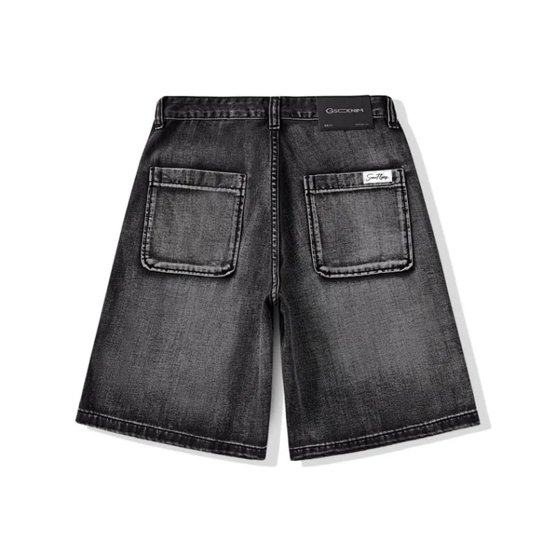 SNOW FLYING Denim Shorts Unisex-1
