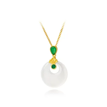 Encounter Gift Natural Chalcedony Jade Necklaces Women's