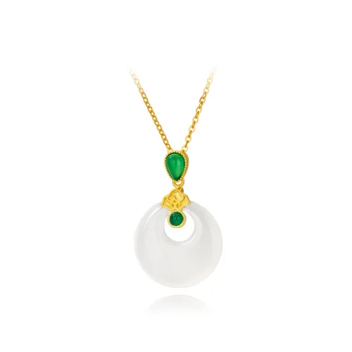 Encounter Gift Natural Chalcedony Jade Necklaces Women's