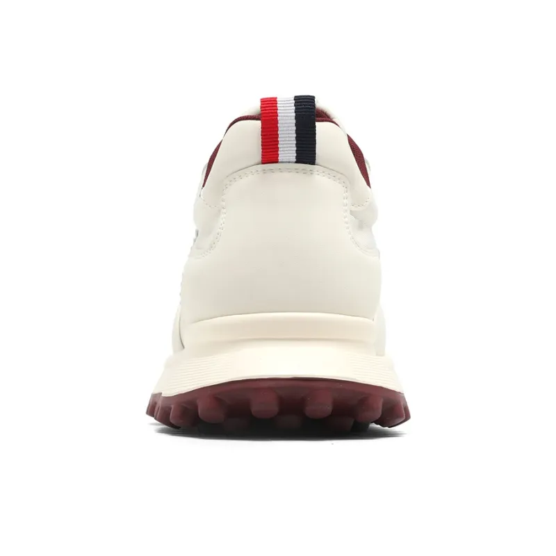NAVIGARE Small Sailboat Breathable Height Increase Low Top Casual Shoes Men's White Red-4