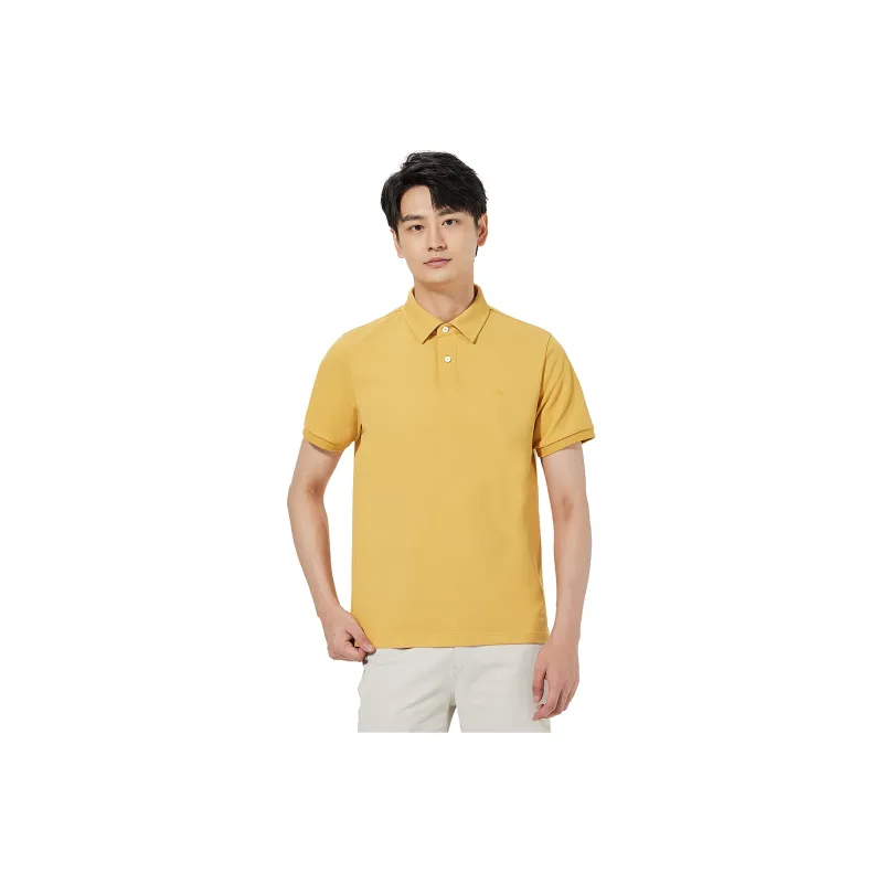 LESS IS MORE Polo Shirt Men's Earth Yellow Gray-0