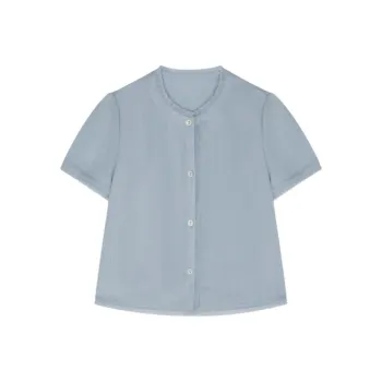 IHIMI Cropped Coats Women's Light Blue