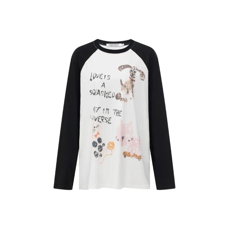 CLIMAX VISION Cute Pet Series Raglan Sleeve T Shirt Women's-10