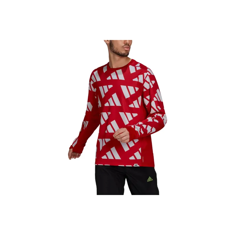 Adidas SWEATAEROREADY T Shirt Men's Light Scarlet/White-0