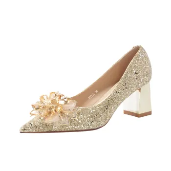 MADALLO High Heels Women's Champagne/Water Silver