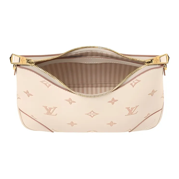 LOUIS VUITTON Boulogne Cow Leather Shoulder Bag Women's Beige-3