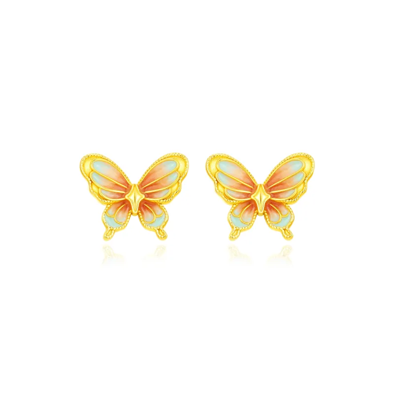 Central Fashion 925 Sterling Silver Stud Earrings Women's Gold-12