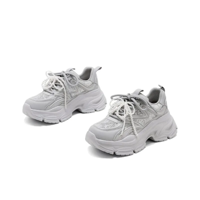 ST&SAT Breathable Height Increase Low Top Chunky Sneakers Women's-5