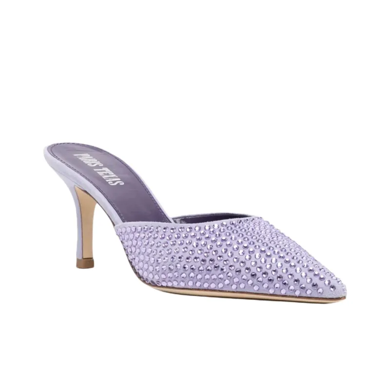 Paris Texas Closed Toe Slippers 7cm Women's Purple-2