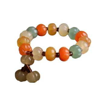 CUIYUYAWEI Golden Silk Jade Bracelets Unisex