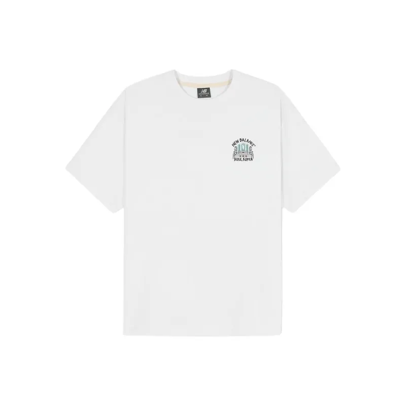 New Balance SEMI OVER FIT T Shirt Men's White-0