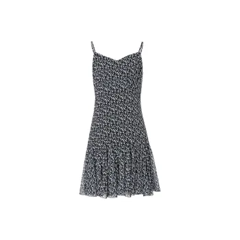 Hopeshow Slip Dresses Women's Black With White Floral 601