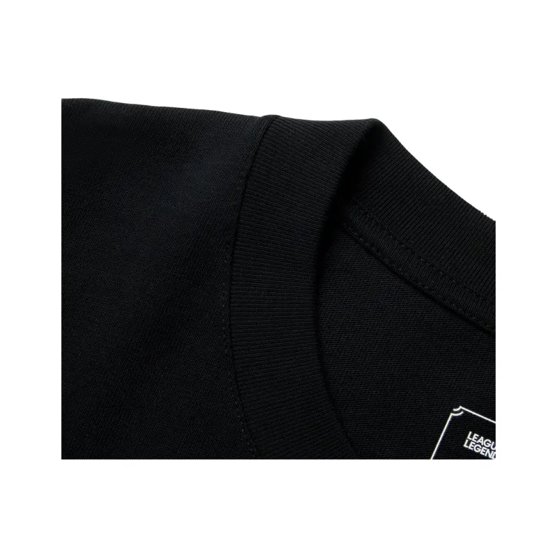 LiNing x LEAGUE OF LEGENDS Sports Life Collection T Shirt Unisex Black/Back Crocodile-2