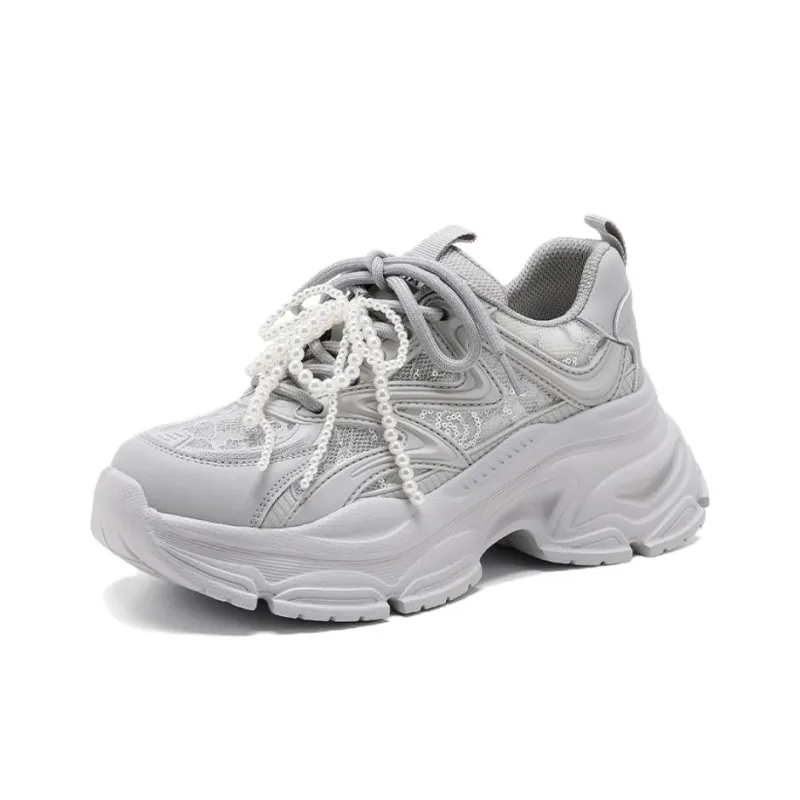 ST&SAT Breathable Height Increase Low Top Chunky Sneakers Women's-4