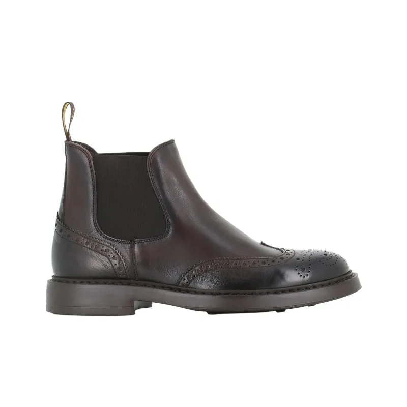 DOUCAL'S Perforated Embellished Ankle Boots-1