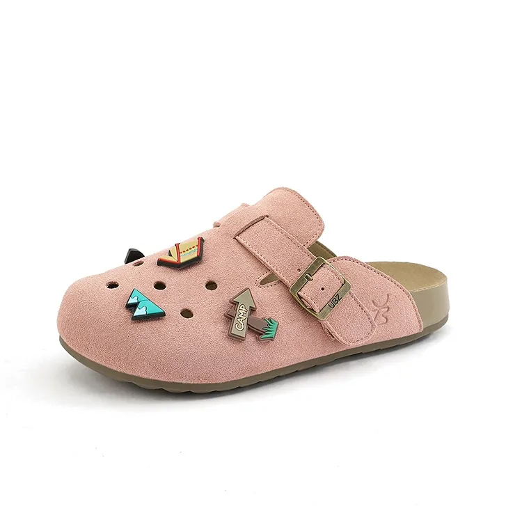 UBZ Rubber Sole Quiet Abrasion Resistant Closed Toe Slippers Women's-9