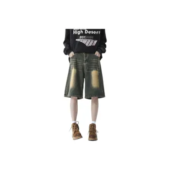 TELENT Denim Shorts Unisex Washed Color
