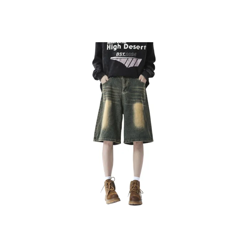 TELENT Denim Shorts Unisex Washed Color-0