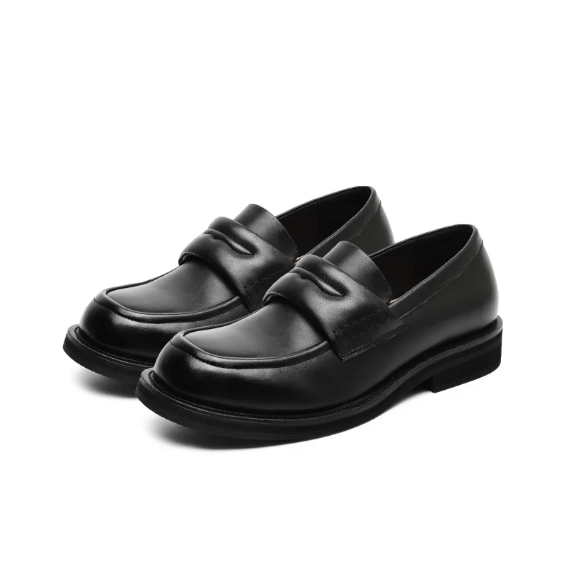 Hong Kong Meng Loafers Low Heel Men's Black-2