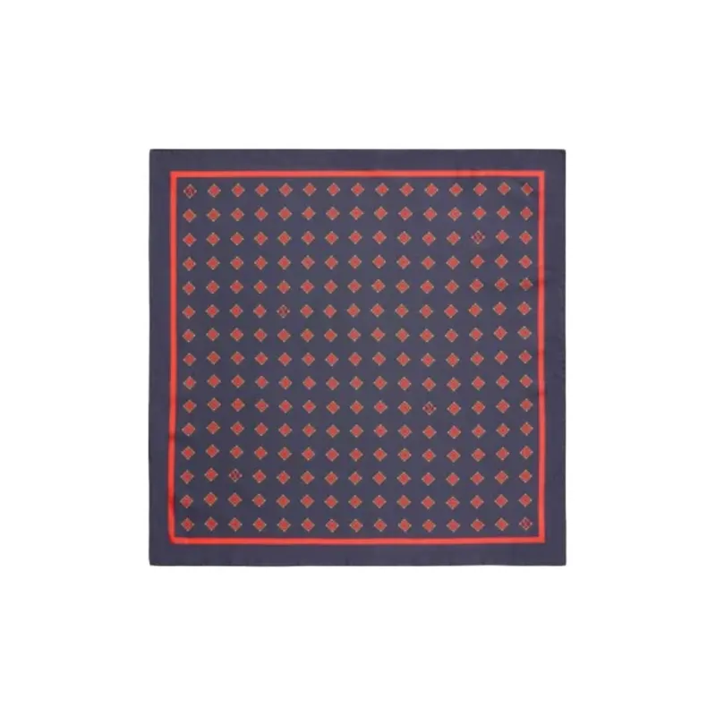 Valentino Mulberry Silk, Silk Scarves Men's Marine Blue-0