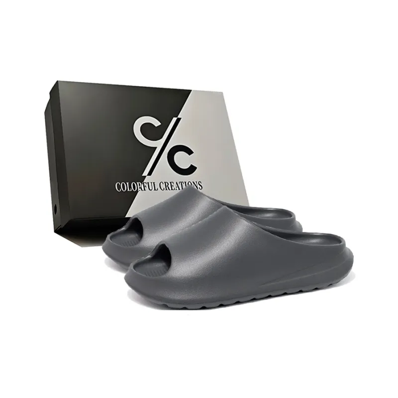 Colorful Creations EVA Cut Out Slip Resistant Abrasion Resistant Odor Resistant Quiet Slide Slippers Men's-6