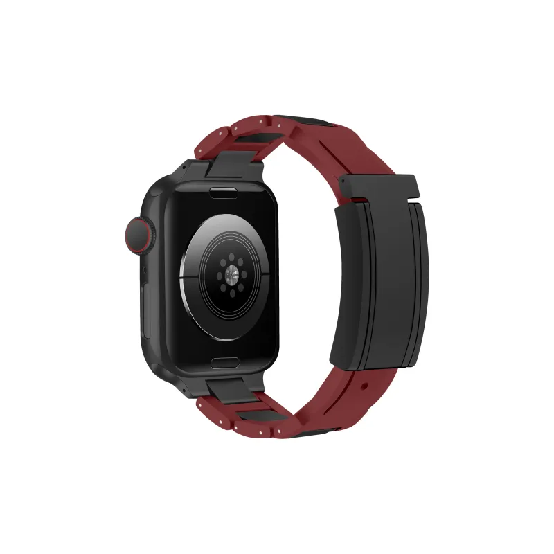 KVZUVUU Apple Compatibility Watch Band Stainless Steel, Rubber Material-18
