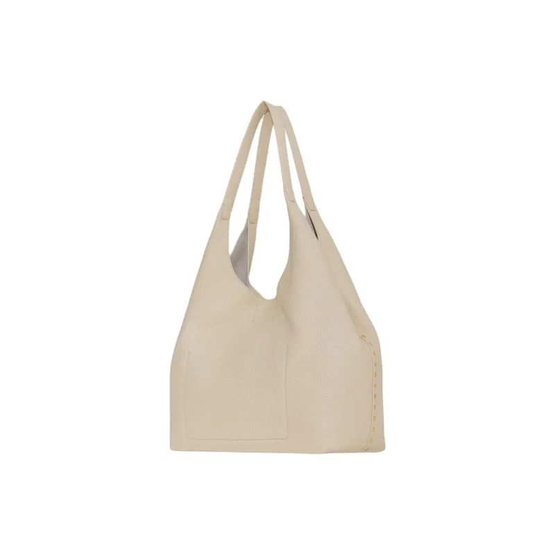 REBECCA MINKOFF Genuine Leather Shoulder Bag Women's Stone Color-1