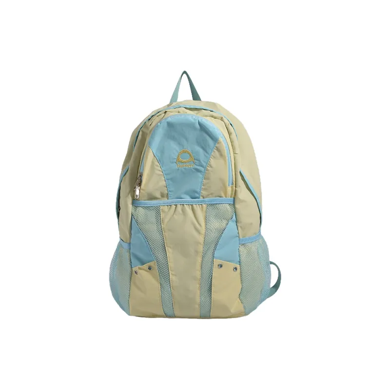 KAMLUI Nylon Backpack Unisex Black/Yellow/Gray-0