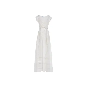 PRADA Short Sleeved Dresses Women's White