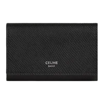 CELINE Grained Calfskin Key Pouch Men's Black