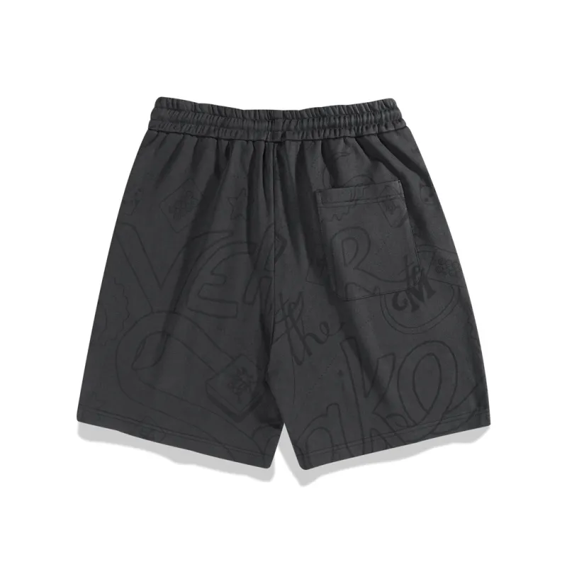 FAIRWHALE Casual Shorts Men Black Gray Color-1
