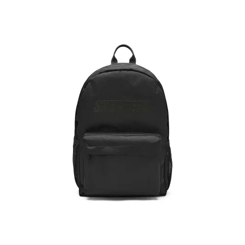 Skechers Fabric Backpack Large Size Unisex Carbon Black