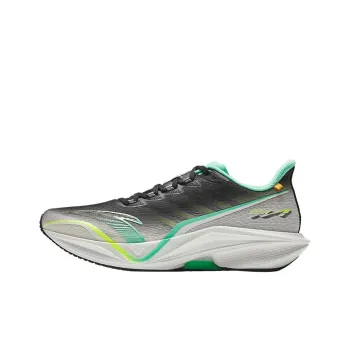 Anta MACH 5.0 Anti Slip Wear Resistant Low Top Casual Running Shoes Men's Black White Green