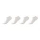 4-Pack White No-Show Socks
